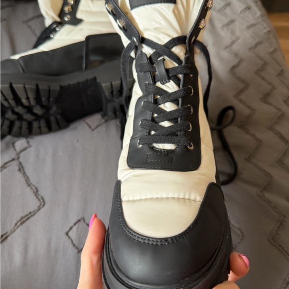 Nine West Monochrome High-Top Sneakers - Picture 3 of 13